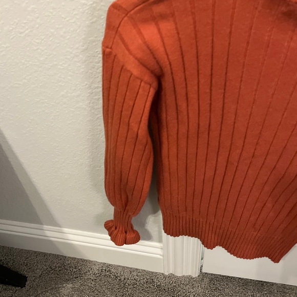Love In Burnt Orange Mock Neck Pullover Sweater Womens Size Small - Picture 3 of 6